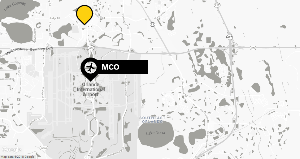 MCO Parking Map - Orlando International Airport MCO