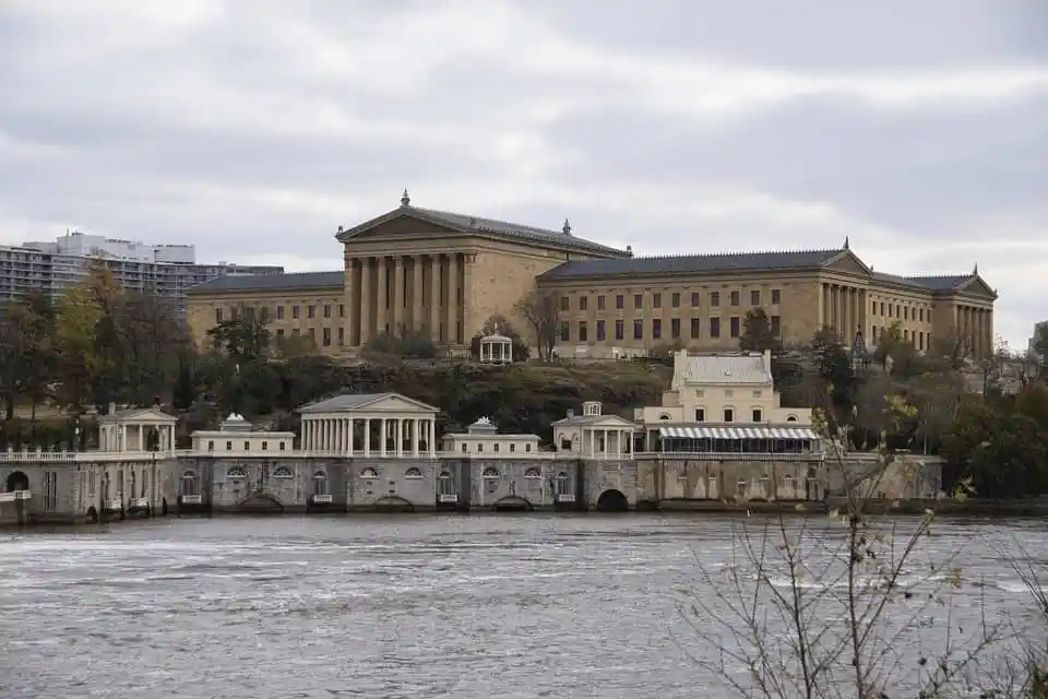 Philadelphia Art Museum viewed from across the Delaware River