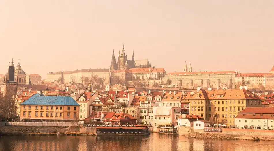 Prague Castle viewed from across the river