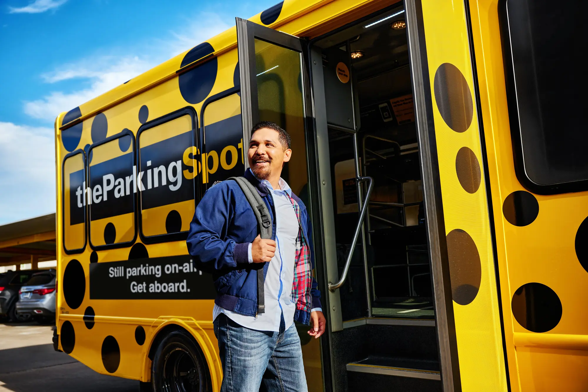 The Parking Spot guests are met at their vehicle by our airport shuttle drivers.
